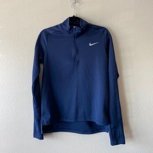 Nike Dri-Fit Half Zip Long Sleeve Navy Blue